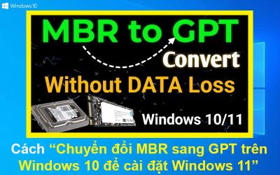 Cách chuyển đổi MBR sang GPT trên Windows 10