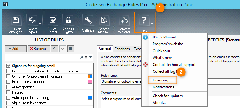 codetwo-exchange-rules-pro-licesne