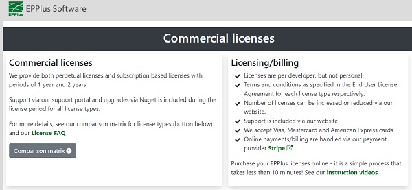 EPPlus-Commercial-license