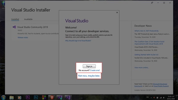 cách cài Visual Studio