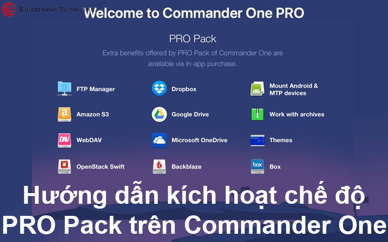 Hướng dẫn kích hoạt chế độ PRO Pack trên Commander One