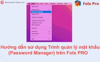 Hướng dẫn sử dụng Trình quản lý mật khẩu (Password Manager) trên Folx PRO