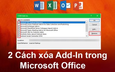 2 Cách xóa Add-In trong Microsoft Office