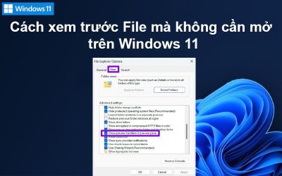 Cách xem trước File mà không cần mở trên Windows 11