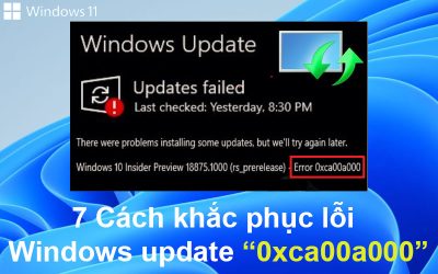 7 Cách khắc phục lỗi Windows update 0xca00a000
