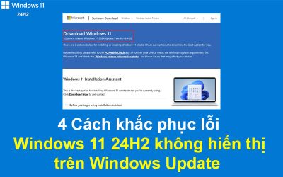 4 Cách khắc phục lỗi Windows 11 24H2 không hiển thị trên Windows Update