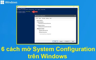 6 cách mở System Configuration trong Windows 10