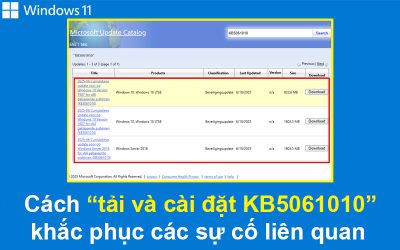 Cách tải và cài đặt KB5061010 – khắc phục các sự cố liên quan