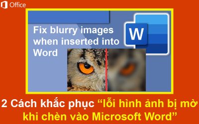 2 Cách khắc phục lỗi hình ảnh bị mờ khi chèn vào Microsoft Word
