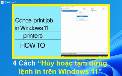 4 Cách hủy hoặc tạm dừng lệnh in trên Windows 11