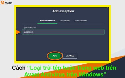 Cách Loại trừ tệp hoặc trang web trên Avast Antivirus trên Windows