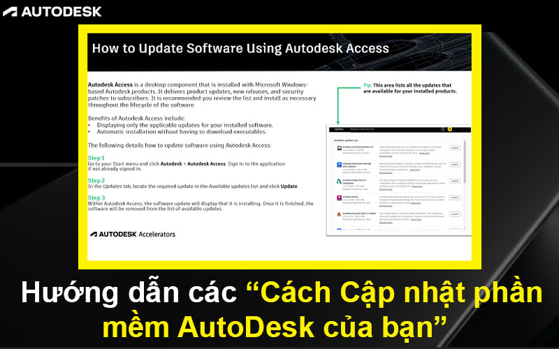 Hướng dẫn các Cách Cập nhật phần mềm AutoDesk