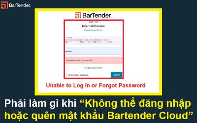 Phải làm gì khi Không thể đăng nhập hoặc quên mật khẩu Bartender Cloud