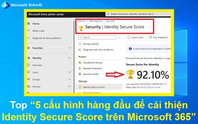 Top 5 cấu hình hàng đầu để cải thiện Identity Secure Score trên Microsoft 365