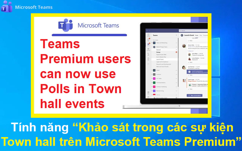Tính năng Khảo sát trong các sự kiện Town hall trên Microsoft Teams Premium